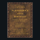 Inramat järn verkställer pojkar, födelsedag inbjudningar<br><div class="desc">Personifierat/personifierade 16th födelsedagsfest inbjudan för anpassningsbar för pojkar. Snyggten inramat järn verkställer med rivets i en grungy brunt som skrivs ut avbildar födelsedagsfestinbjudan. En enkel design men ett mycket effektivt för några pojkar/bemannar partyhändelse. All text på dessa för manar/pojkar enorma inbjudningar är fullständigt personalizable/personalisable och skrivs ut/dekoreras på båda sidor/dubbel...</div>