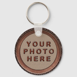 Inramat personligfoto för manar Keychains Nyckelring