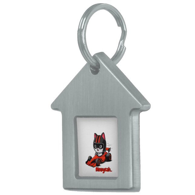 Inrammad husdjursmärke Kattpilot ID-bricka Husdjur (Högra Framsidan)