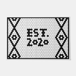 Inrättad 2020 Black and White Bröllop Tile