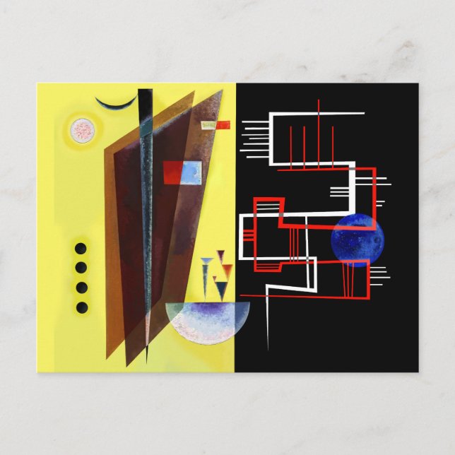 Inre allians målning av Wassily Kandinsky Vykort (Framsida)
