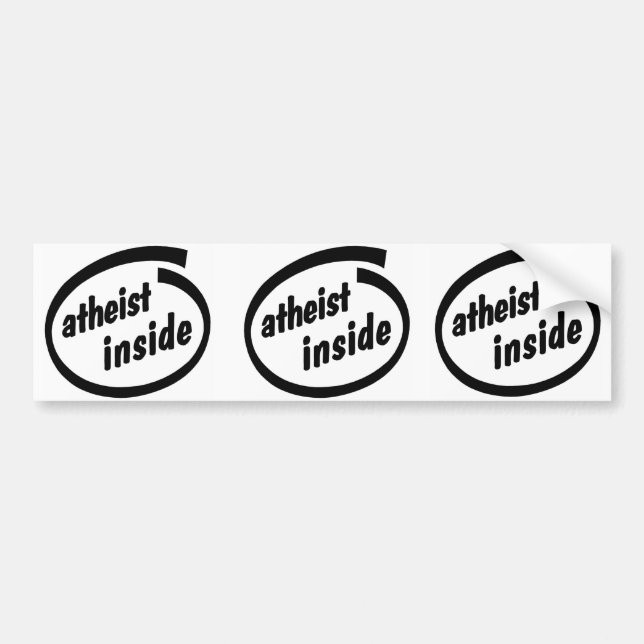 Inre bildekal för ateist - trinityen (Framsidan)