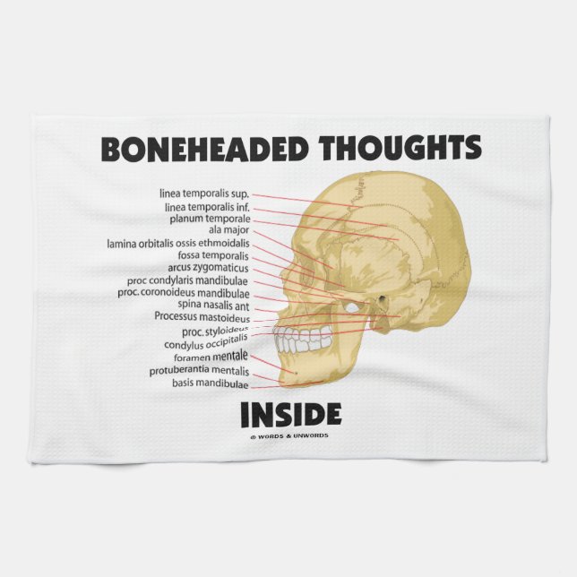 Inre Boneheaded tankar Kökshandduk (Horisontell)
