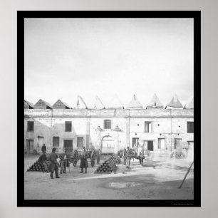 Inre fort Marion i St Augustine, FL 1864 Poster
