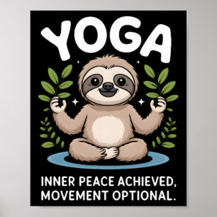 Inre Frid Uppnådd Rörelse Valfri Yoga Sengångare Poster