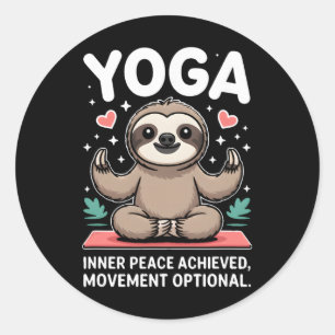 Inre Frid Uppnådd Rörelse Valfri Yoga Sengångare Runt Klistermärke