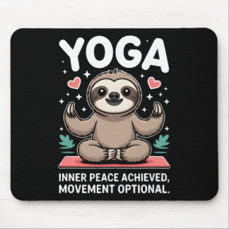Inre Frid Uppnådd Rörelse Valfri Yoga Sloth  Musmatta