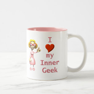 Inre Geek för flicka Två-Tonad Mugg