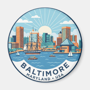Inre hamnen, Baltimore USA Magnet