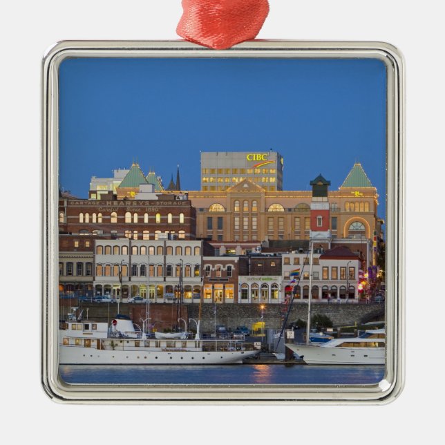 Inre hamnen i Victoria British Columbia Julgransprydnad Metall (Framsidan)