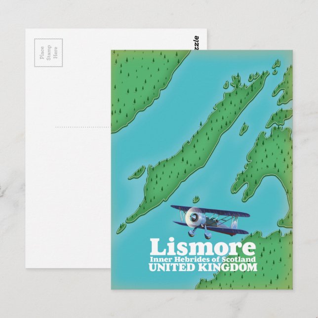 Inre Hebriderna i Skottland, Lismore. Vykort (Fram/baksida)