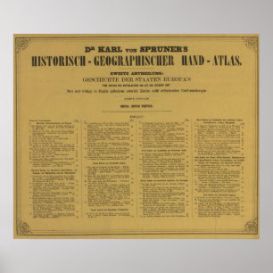 Inre Historischgeographischer räcker kartboken Poster
