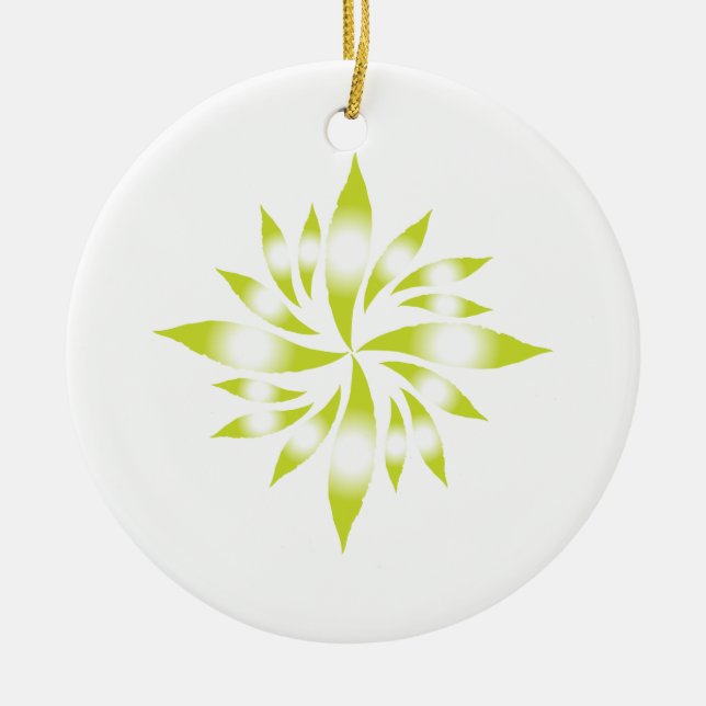 Inre julstjärna #6 julgransprydnad keramik (Framsidan)