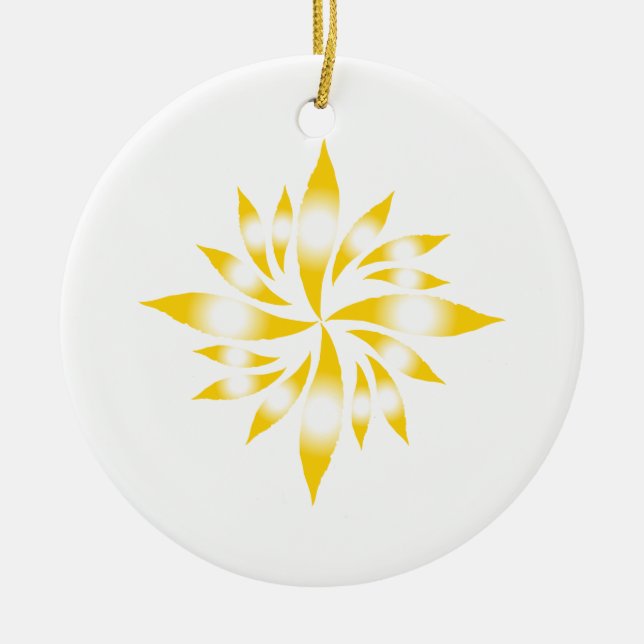 Inre julstjärna #7 julgransprydnad keramik (Framsidan)