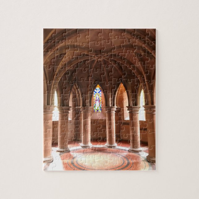 Inre kammaren med Pillars, Mount Stuart, Skottland Pussel (Vertikal)
