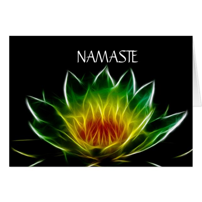 Inre konst för lätt | lotusblommaabstrakt OBS kort (Framsidan Horizontal)