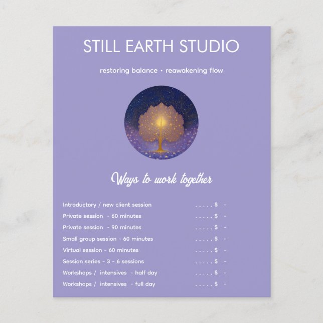 Inre Ljussfärer | Livets Träd Flygblad (Framsidan)