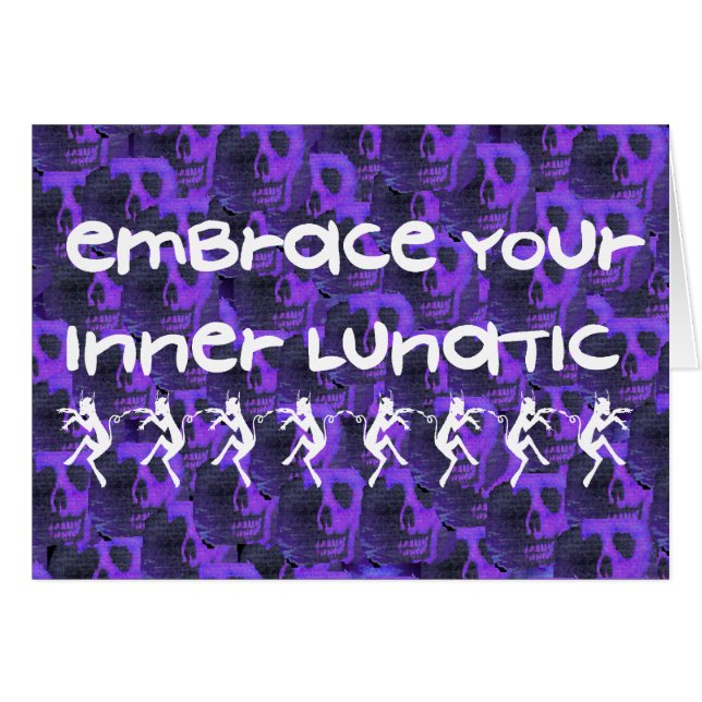 Inre Lunatic Hälsningskort (Framsidan Horizontal)