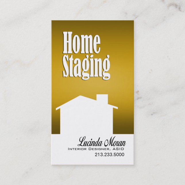 Inre märkes- designkonsulent för hem- visitkort (Framsida)