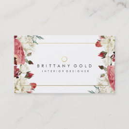 Inre märkes- visitkort för botaniska blom