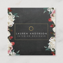 Inre märkes- visitkort för botaniska blom