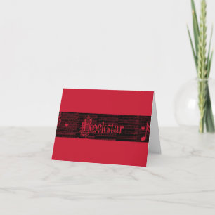 Inre rojo för Rockstar Giginbjudan Inbjudan