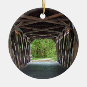 Inre sandig bäck överbryggar Hillsboro Missouri Julgransprydnad Keramik