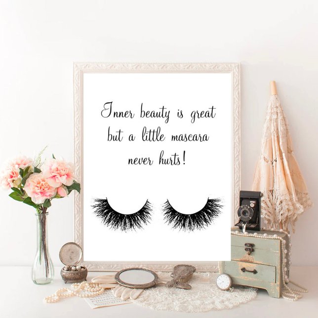Inre skönhet är Underbar men lite Mascara Poster (Skapare uppladdad)