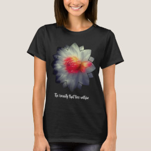 Inre Skönhet Dahlia Blomma Inspirerande Ord T Shirt