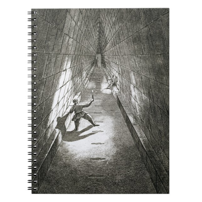 Inre stigning av en pyramid, c.1780 (gravyr) anteckningsbok med spiral (Framsidan)