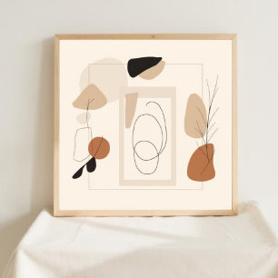 Inre stillhet – minimalistisk feminin linjekonst I Poster