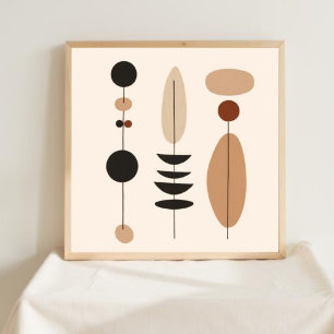Inre stillhet – minimalistisk feminin linjekonst V Poster