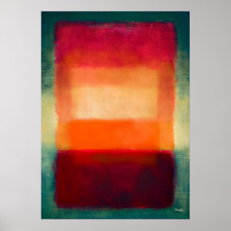 Inre strålglans – Abstrakt himmelsk färgfält W Poster