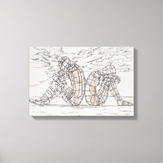 Inre underordnad arbetsyta canvastryck