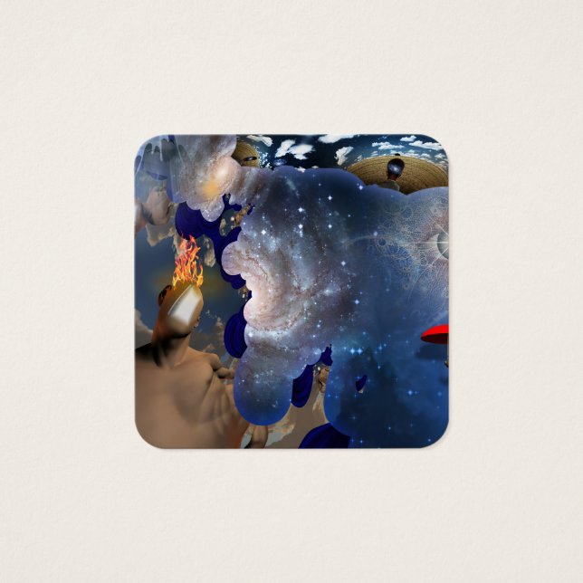 Inre utrymme fyrkantigt visitkort (Framsida)