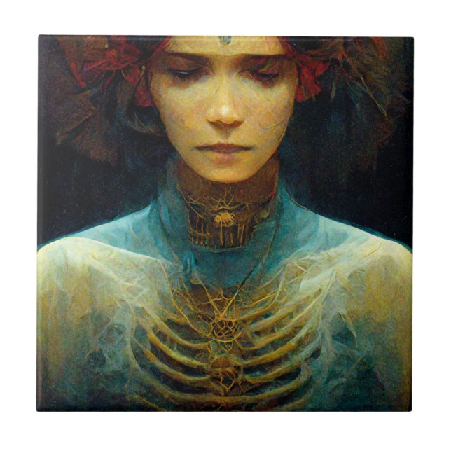 Inre vy för Fantasy Sci-Fi Kakelplatta (Framsidan)