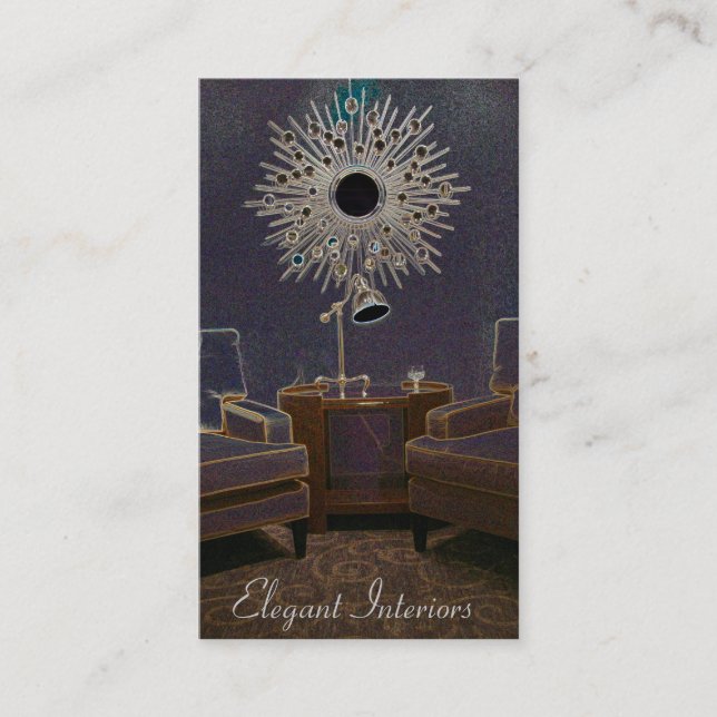 Inredingsdesign-/dekorvisitkortmall Visitkort (Framsida)