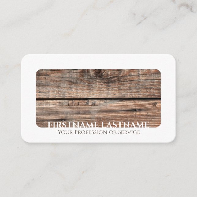 Inredingsdesign elegant av vitvirke i gräns träd visitkort (Framsida)