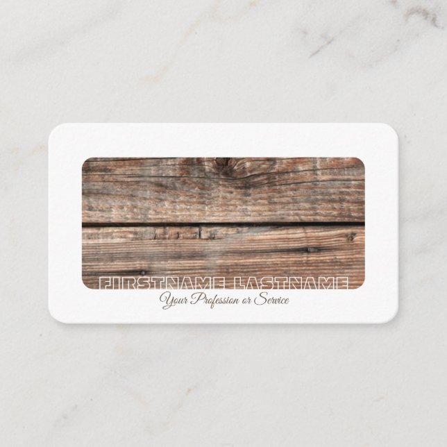 Inredingsdesign elegant av vitvirke i gräns träd visitkort (Framsida)