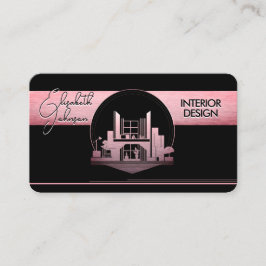 Inredingsdesign eller arkitektur, Logotyp, svart o Visitkort