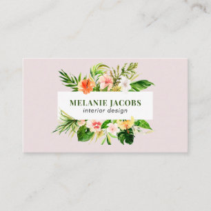 inredingsdesign för blommigt av elegant visitkort