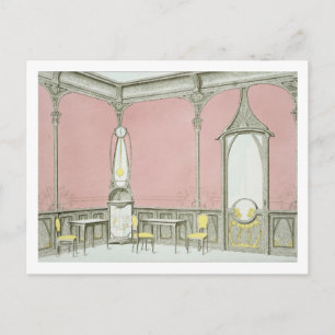 Inredingsdesign för en brasserie, illustration frå vykort