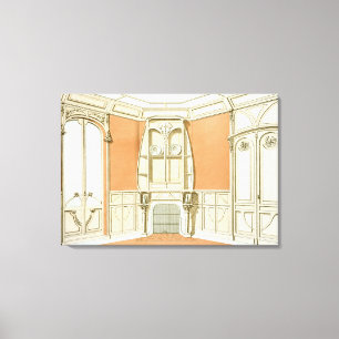 Inredingsdesign för en matsal, illustration fr canvastryck