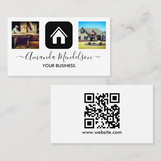  inredingsdesign möbler gods agent byggnad visitkort (Fram/baksida)