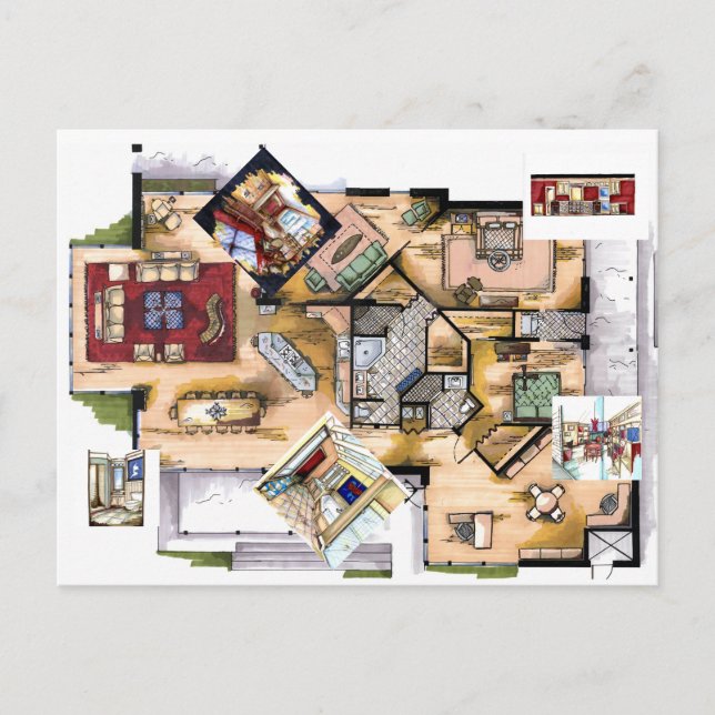 inredingsdesign vykort (Framsida)