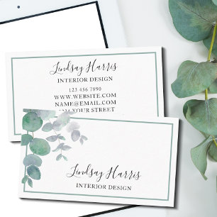 Inredingsdesignen Eucalyptus Greenery Visitkort