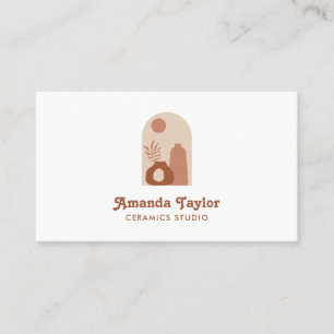 Inredingsdesignen för keramiska  för Vas-lerdekano Visitkort