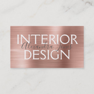 Inredingsdesignen rosa och Ro Guld Brushed Metall Visitkort