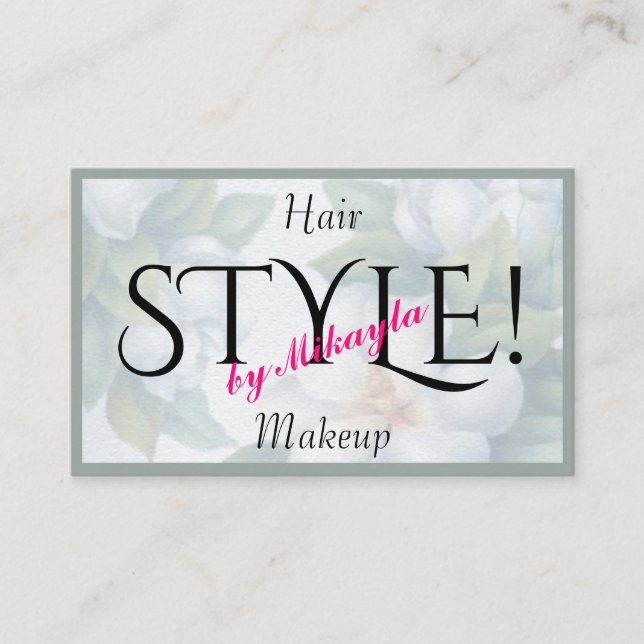 Inredingsdesignen Vita trädgårdsevenemang Visitkort (Framsida)