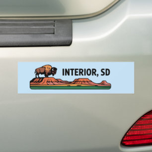 Inredning South Dakota Badlands Bison Design Bildekal